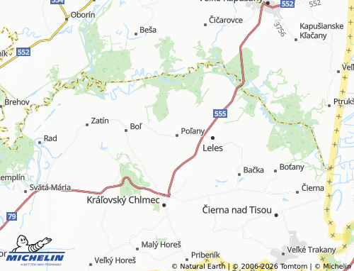 MICHELIN-Landkarte Poľany - ViaMichelin