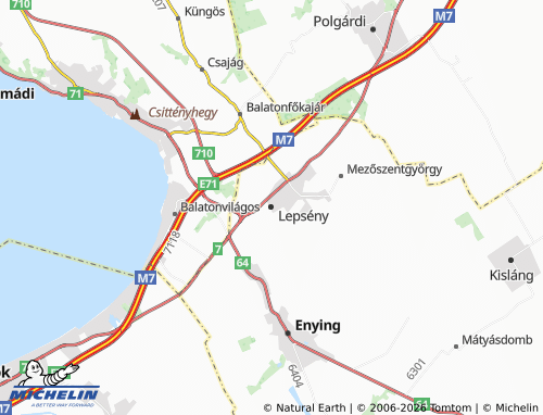 Mapa MICHELIN Lepsény - ViaMichelin