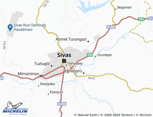 MICHELIN Huzur map - ViaMichelin
