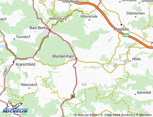 Mapa MICHELIN Blankenhain - ViaMichelin