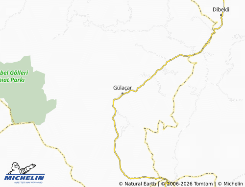 MICHELIN Gülaçar map - ViaMichelin