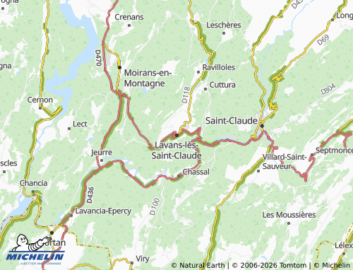 Carte MICHELIN Lavans-lès-Saint-Claude - ViaMichelin