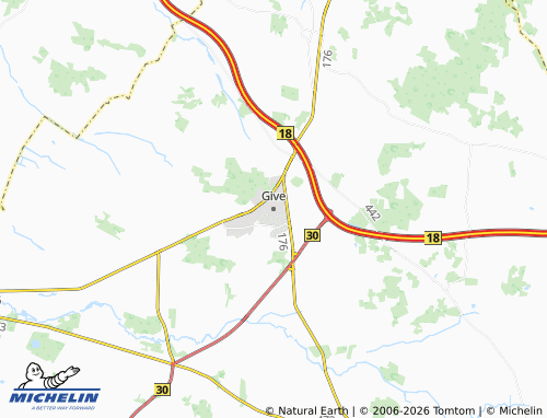Mapa MICHELIN Give - ViaMichelin
