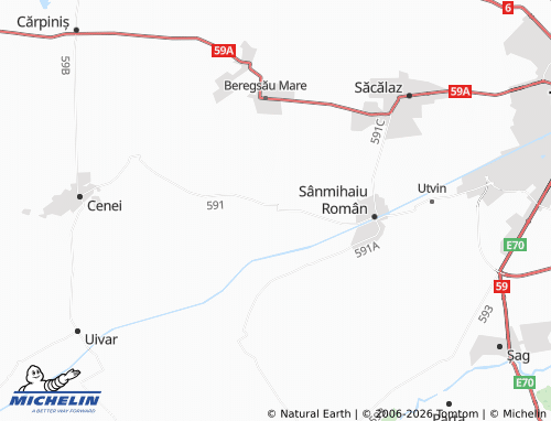 Mapa MICHELIN Sânmihaiu German - ViaMichelin