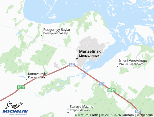 MICHELIN-Landkarte Menzelinsk - ViaMichelin