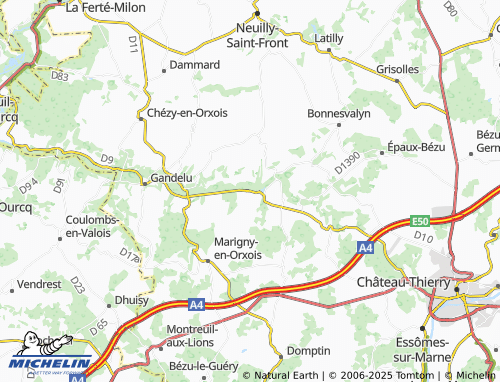 MICHELIN Bussiares map - ViaMichelin