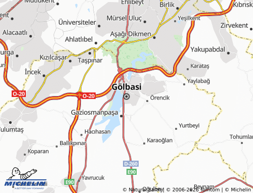 Mapa MICHELIN Golbasi - ViaMichelin