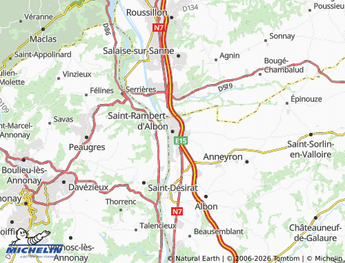 MICHELIN-Landkarte Saint-Rambert-d'Albon - ViaMichelin