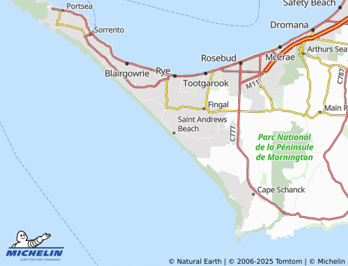 MICHELIN Saint Andrews Beach map - ViaMichelin