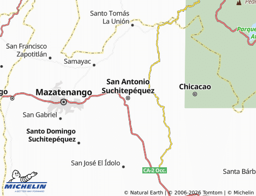 MICHELIN San Antonio Suchitepéquez map - ViaMichelin