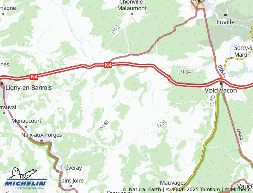 Mapa MICHELIN Méligny-le-Grand - ViaMichelin