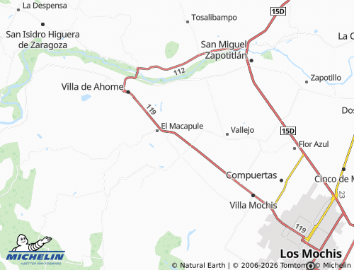 MICHELIN Bagojo Colectivo map - ViaMichelin