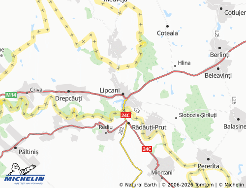 MICHELIN Lipcani map - ViaMichelin