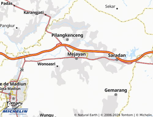 MICHELIN-Landkarte Mejayan - ViaMichelin