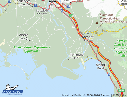 MICHELIN Neochori map - ViaMichelin