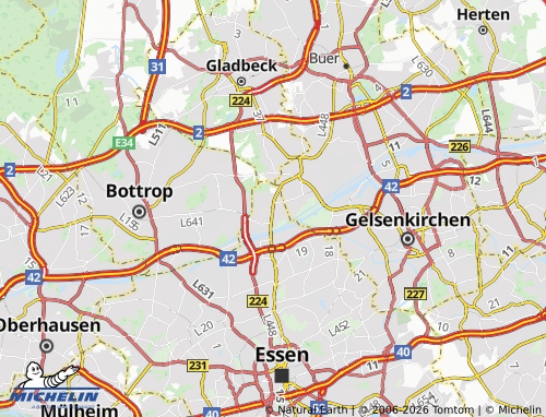 MICHELIN Karnap map - ViaMichelin
