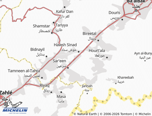 Mapa MICHELIN Nabi Sheet - ViaMichelin