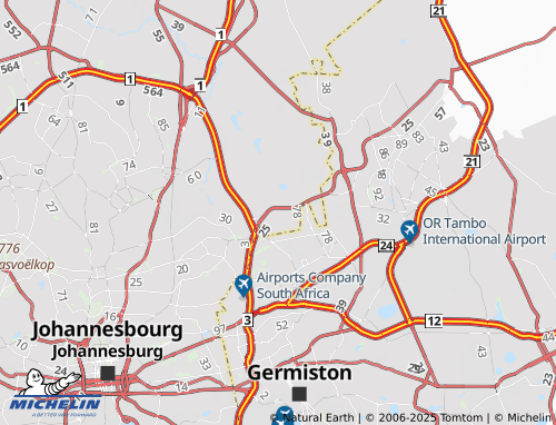 MICHELIN Greenstone Hill Extension 18 map - ViaMichelin