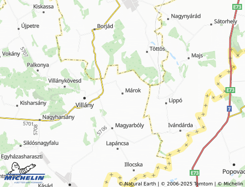 MICHELIN Márok map - ViaMichelin
