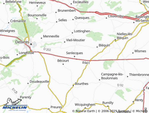 MICHELIN Senlecques map - ViaMichelin