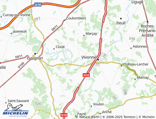MICHELIN Marigny-Chemereau map - ViaMichelin