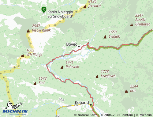 Mapa MICHELIN Čezsoča - ViaMichelin
