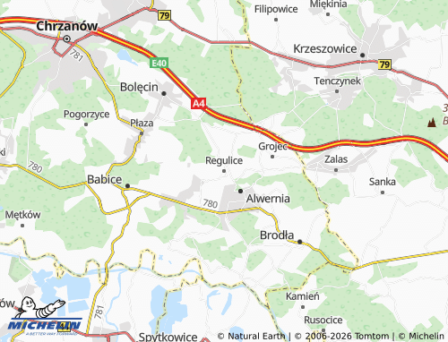 MICHELIN Regulice map - ViaMichelin