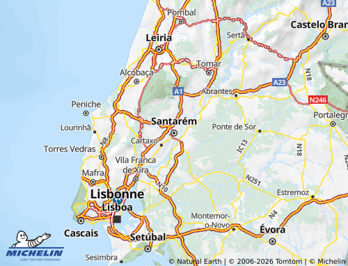 MICHELIN Santarém map - ViaMichelin