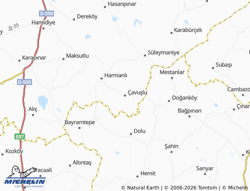 Mappa MICHELIN Çavuşlu - ViaMichelin