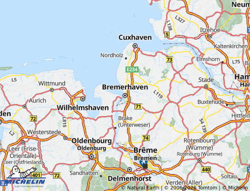 MICHELIN Bremerhaven map - ViaMichelin