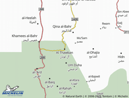 MICHELIN-Landkarte Al Thawban - ViaMichelin