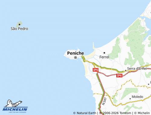 Mapa MICHELIN Peniche - ViaMichelin