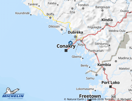 Mappa MICHELIN Conakry - ViaMichelin