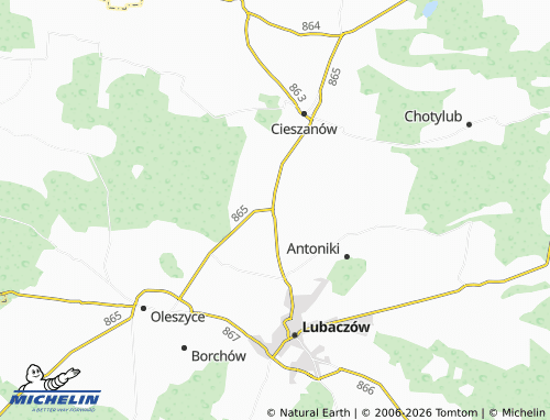 MICHELIN Dachnów map - ViaMichelin