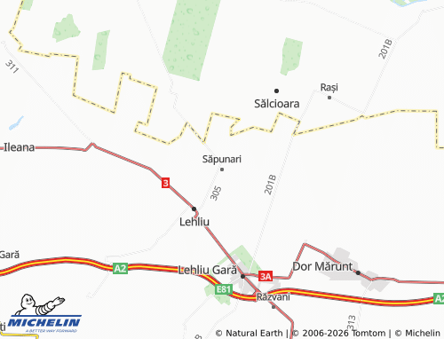 MICHELIN Săpunari map - ViaMichelin
