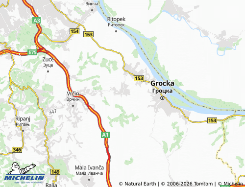 Mapa MICHELIN Zaklopača - ViaMichelin