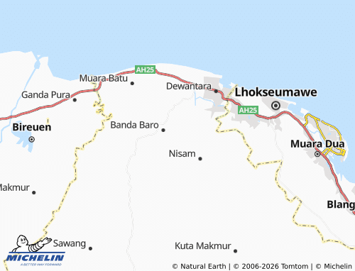 MICHELIN Blang Pala map - ViaMichelin