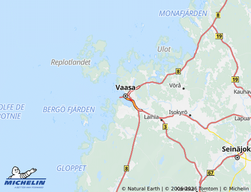 MICHELIN-Landkarte Pohjanmaa - ViaMichelin