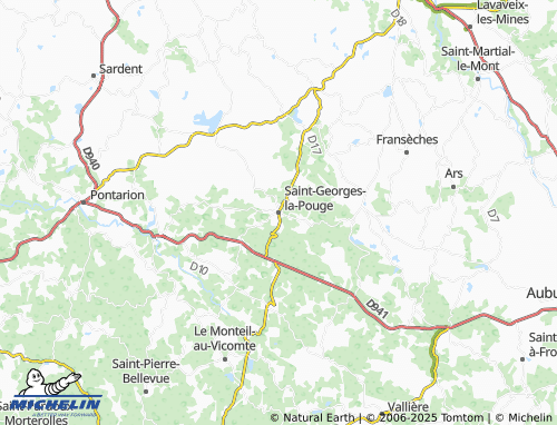 MICHELIN Saint-Georges-la-Pouge map - ViaMichelin