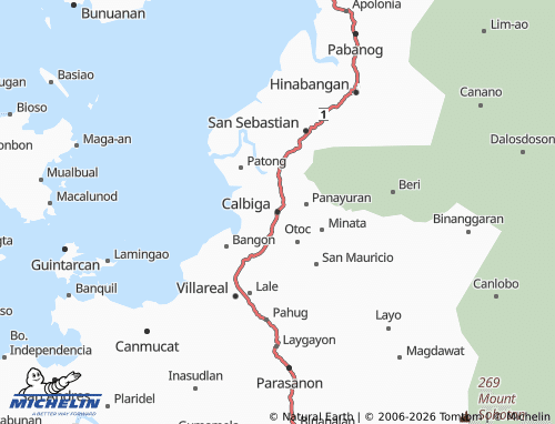 MICHELIN Calbiga map - ViaMichelin