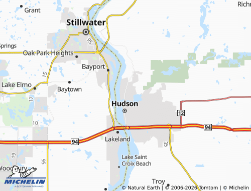 Carte MICHELIN North Hudson - ViaMichelin