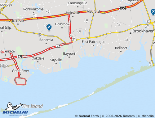 Mapa MICHELIN Blue Point - ViaMichelin