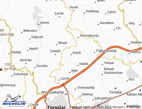 Mappa MICHELIN Esenli - ViaMichelin