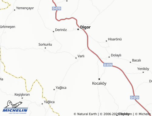 Mappa MICHELIN Varlı - ViaMichelin