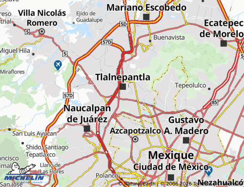 Carte MICHELIN Tlanepantla - ViaMichelin