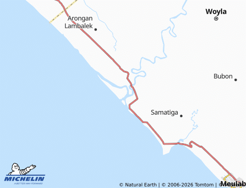 MICHELIN-Landkarte Cot Kumbang - ViaMichelin