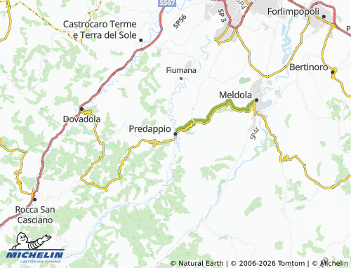Kaart MICHELIN Predappio - ViaMichelin