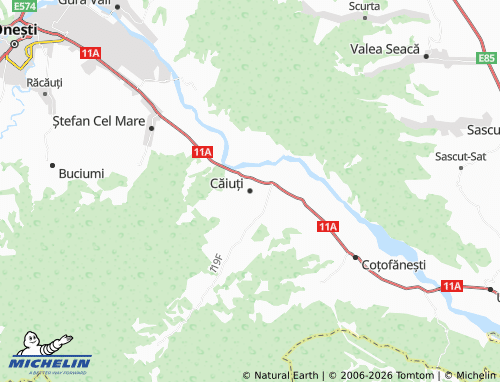 MICHELIN Căiuți map - ViaMichelin