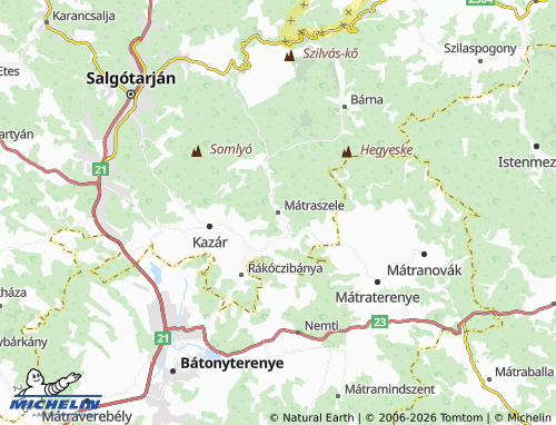 Mapa MICHELIN Mátraszele - ViaMichelin