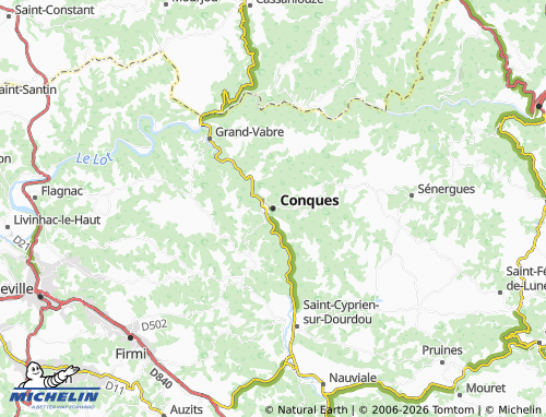 Kaart MICHELIN Conques - ViaMichelin